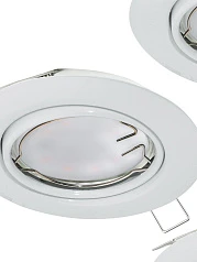 фото 94406 Комплект светодиодных встраиваемых светильников PENETO, 3x5W (GU10), ?87, сталь, белый в Санкт-Петербурге