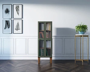 купить Шкаф-витрина "Андерсен (Andersen)" с рифлеными стеклами арт AN14 в Санкт-Петербурге