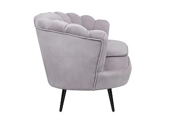 Диван ракушка Pearl Double Grey на черных ножках в интернет-магазине в Санкт-Петербурге
