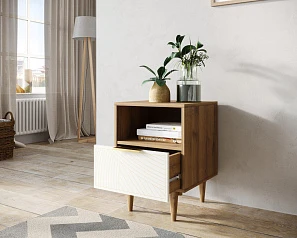 Тумбочка с нижним ящиком "Line" LN09/GR1/beige на заказ в Санкт-Петербурге