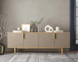 купить красивый Комод под TV с четыремя дверками "Line" R21/beige в Санкт-Петербурге