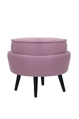 Пуф Pearl Adorn Pink на черных ножках в Санкт-Петербурге