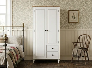 купить стильный Шкаф двухстворчатый "Одри (Odri)" с двумя ящиками арт od2127S в интернет-магазине в Санкт-Петербурге