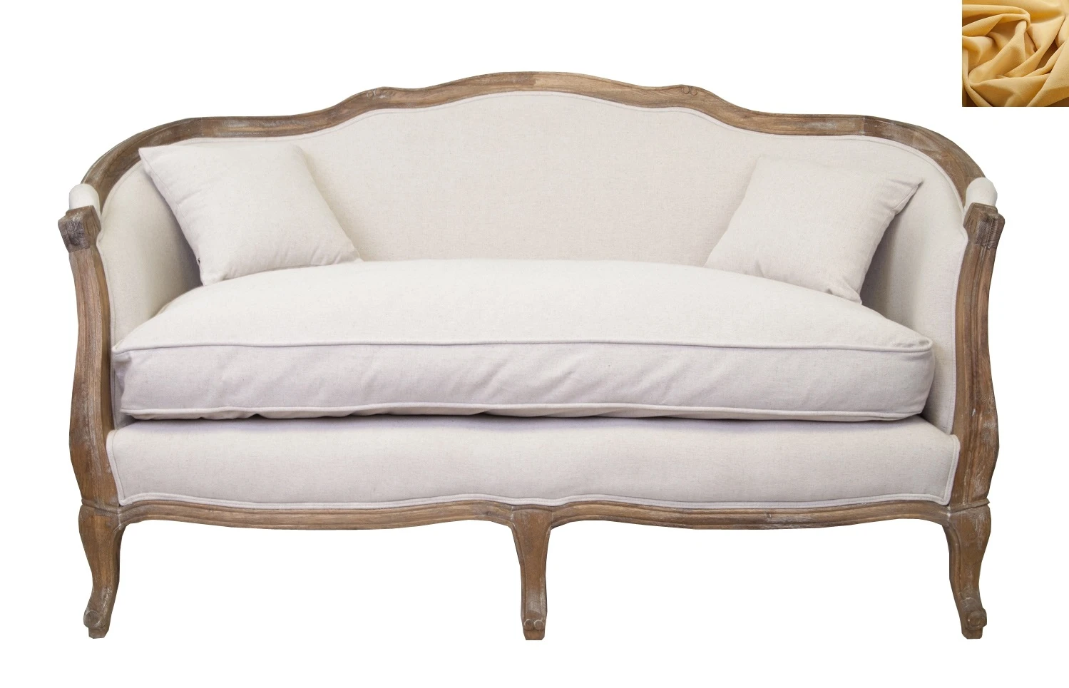 красивый Диван ампир Darcy 2 цвет желтый на заказ в Санкт-Петербурге