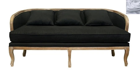 Диван в стиле ретро Nora светло-серый в интерьере в Санкт-Петербурге