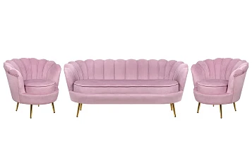 фото Комплект кресел и дивана ракушка Pearl Triple Pink в Санкт-Петербурге