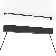 заказать стильные 390368 Люстра диммируемая MONTEBUONO, 2X10W (LED), 3000K, 2600lm, L1800, B65, H1500, сталь, анодированный черный/пластик, белый в Санкт-Петербурге