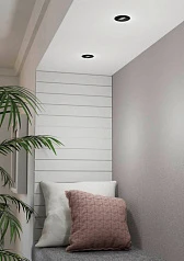 красивые 900752 Комплект встраиваемых светильников PENETO, 3X4,6W (GU10), ?87, сталь, черный на заказ в Санкт-Петербурге