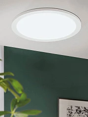 97502 Светодиодный потолочный светильник SARSINA диммир., 36W(LED), 3600lm, ?450, H50, алюминий, белый в интерьере в Санкт-Петербурге