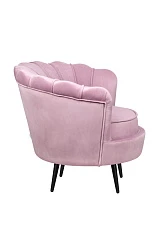 Кресло ракушка Pearl Pink на черных ножках в Санкт-Петербурге