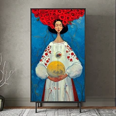 заказать Шкаф двухдверный Emerson Art "Женщина с планетой" арт EM091/Art5 в Санкт-Петербурге