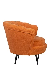 купить Низкое кресло ракушка Pearl Orange Boucle на черных ножках в Санкт-Петербурге