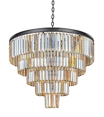 Люстра Odeon 5 Rings Amber в интерьере в Санкт-Петербурге