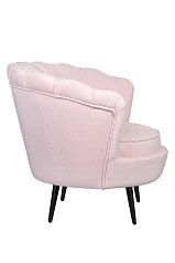 заказать Низкое кресло ракушка Pearl розовый V2 на черных ножках в Санкт-Петербурге