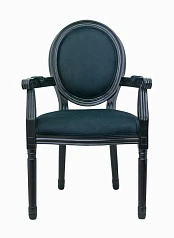 красивый Мягкий стул с подлокотниками Volker Arm Black в Санкт-Петербурге