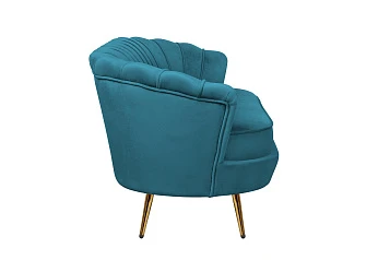 Диван ракушка для гостиниц Pearl Triple Marine Velvet на заказ в Санкт-Петербурге