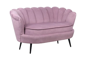 Дизайнерский двухместный диван Pearl Double Pink на черных ножках в Санкт-Петербурге