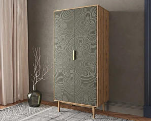 купить Шкаф малый двухстворчатый "Line" R24/browngrey в Санкт-Петербурге