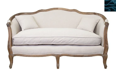 купить Диван ампир Darcy 2 цвет синий в Санкт-Петербурге