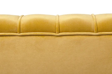 Дизайнерский диван Pearl Triple Yellow на черных ножках в Санкт-Петербурге