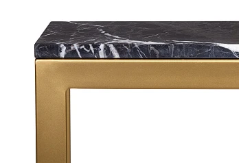 Журнальный столик прямоугольный Aron Marble-Gd в интерьере в Санкт-Петербурге