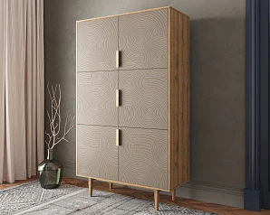красивые Большой комод с шестью дверками "Line" R20/beige в Санкт-Петербурге