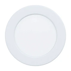 фото 99148 Светодиодный встраиваемый светильник FUEVA 5, 5,5W (LED), ?117, ET26, 700lm, 4000K, сталь, белый/пла в интерьере в Санкт-Петербурге