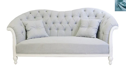 Французский диван Velina цвет голубой в интерьере в Санкт-Петербурге