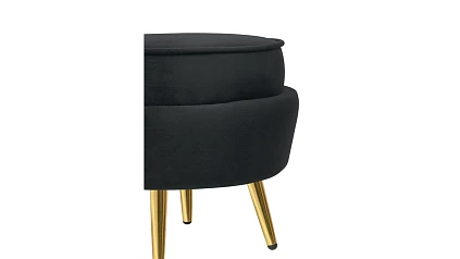 заказать Кресло с пуфом ракушка Pearl Black в Санкт-Петербурге