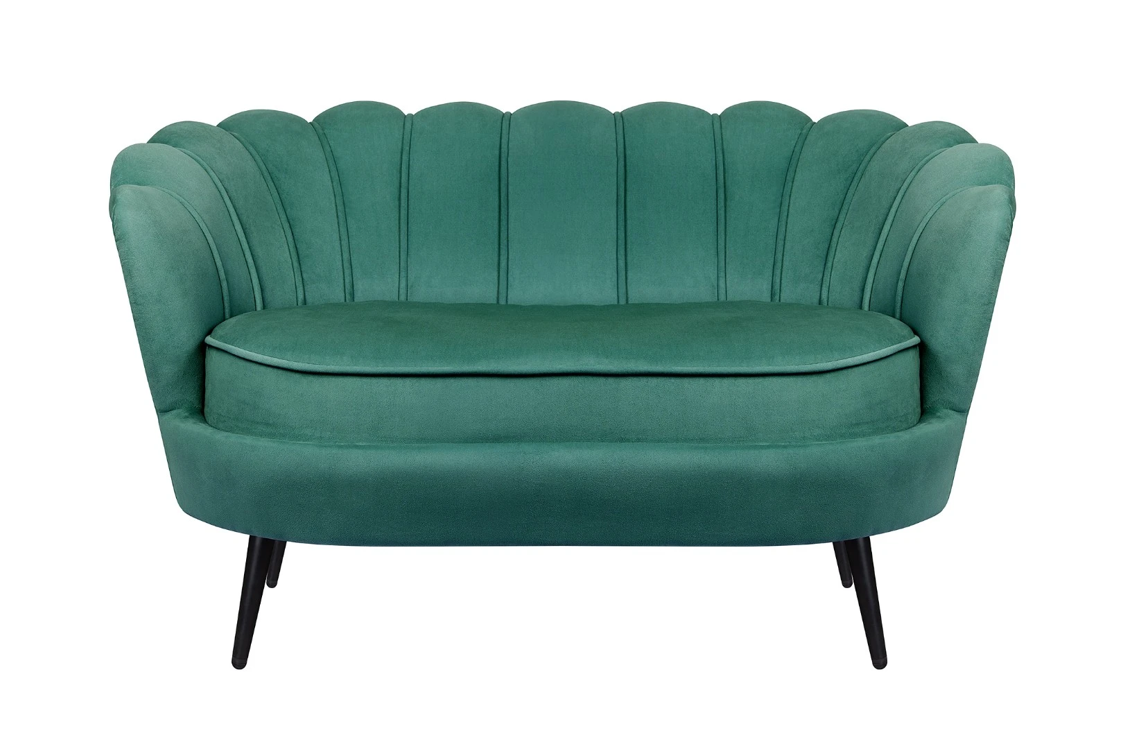 стильный Дизайнерский диван Pearl Double Green V2 на черных ножках в Санкт-Петербурге