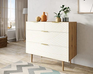 купить красивый Комод с четыремя ящиками "Line" LN14/GR1/beige в Санкт-Петербурге