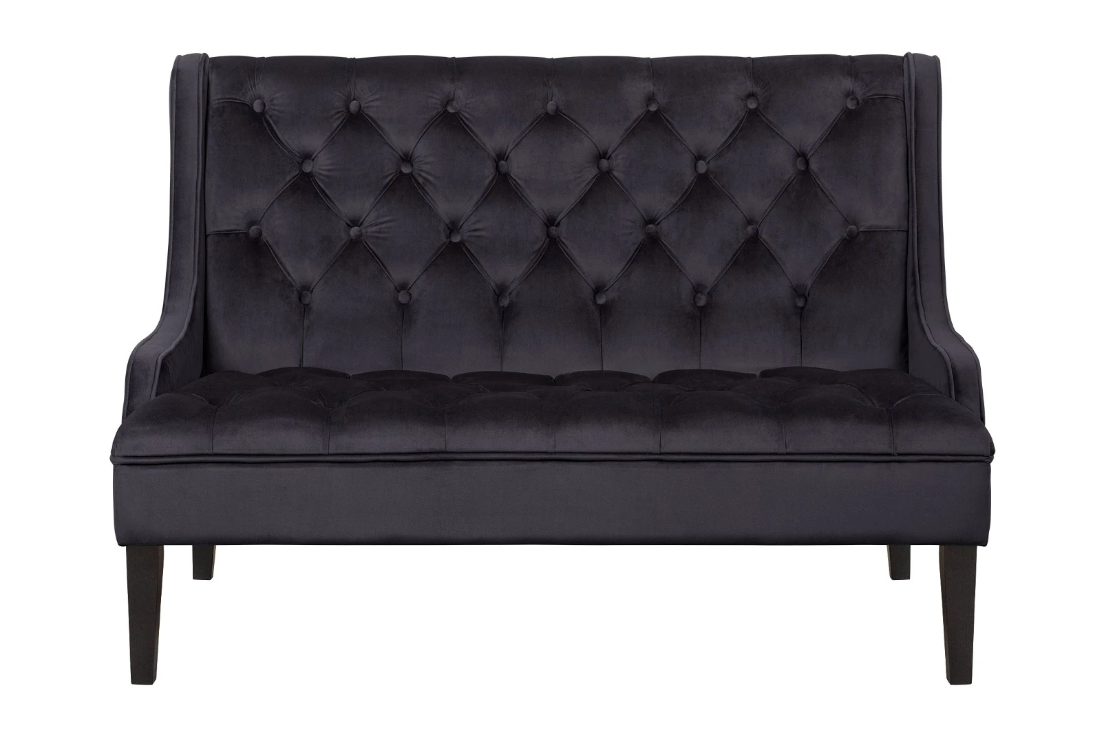 Прямой двухместный американский диван Sommet черный в интерьере в Санкт-Петербурге