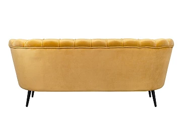 Дизайнерский диван Pearl Triple Yellow на черных ножках в Санкт-Петербурге