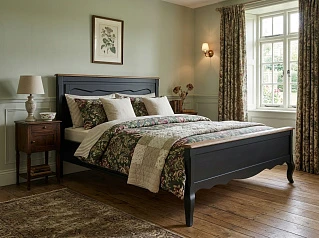 стильные Кровать "Леонтина (Leontina)" в черном цвете 160x200 арт ST9341/16BLK в Санкт-Петербурге