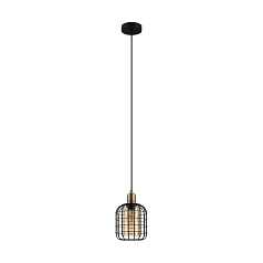 фото 43527 Подвесной потолочный светильник (люстра) CHISLE, 1Х40W, E27, H1100, ?165, сталь/стекло, черный в интерьере в Санкт-Петербурге