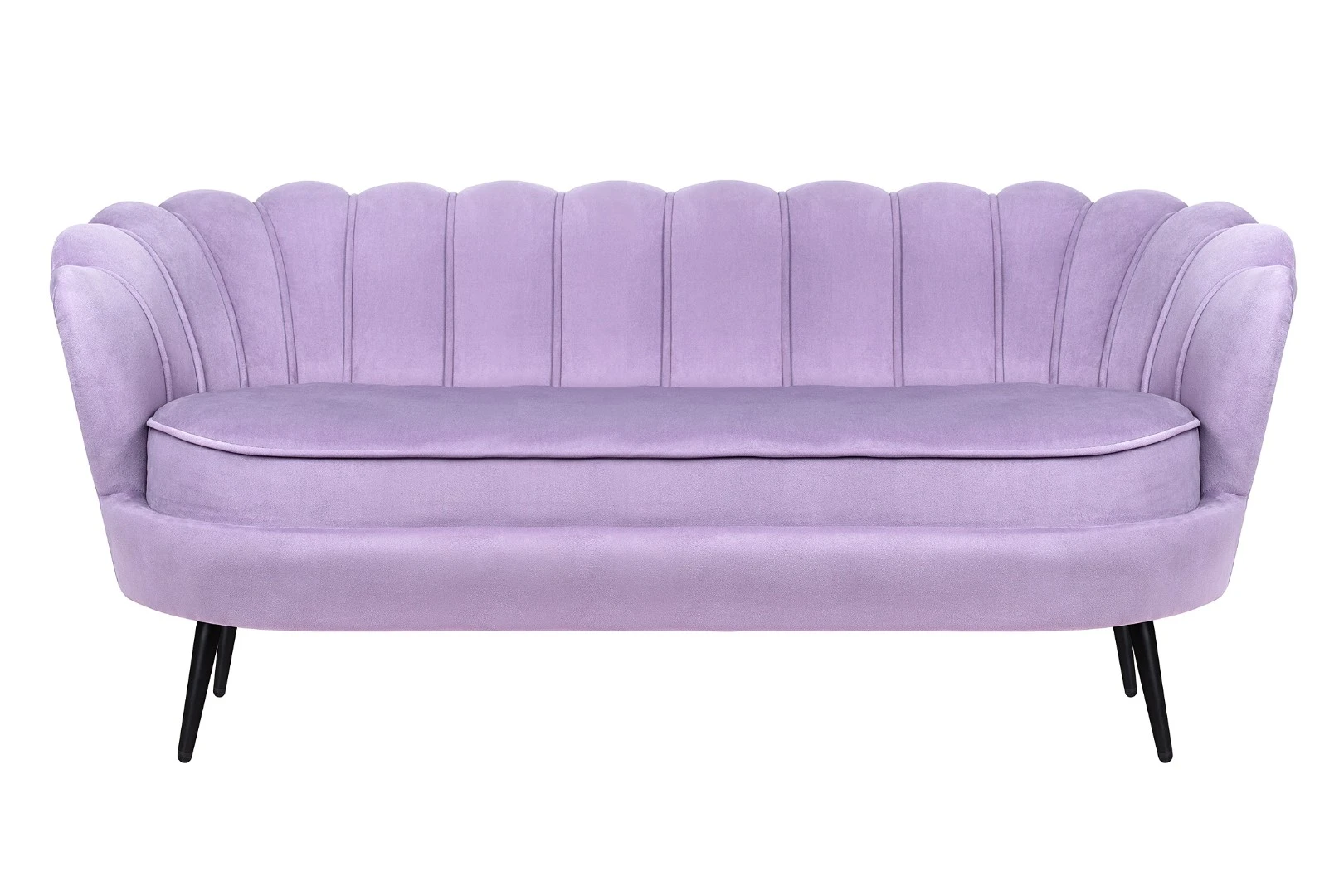 Диван ракушка для гостиниц Pearl Triple Purple на черных ножках в Санкт-Петербурге