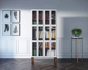 красивый Шкаф двухстворчатый "Andersen" с рифлеными стеклами арт AN12 в Санкт-Петербурге