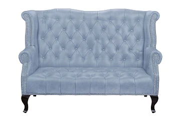 фото Кожаный дизайнерский диван Royal Sofa Grey в интерьере в Санкт-Петербурге
