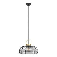 купить 43964 Подвесной светильник (люстра) ROUNDHAM, 1X40W (E27), ?450, сталь, черный, матовая латунь в интернет-магазине в Санкт-Петербурге