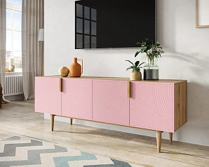 купить Комод под TV с четыремя дверками "Line" LN06/GR1/pink в интернет-магазине в Санкт-Петербурге