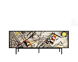 Комод с четыремя дверками "Emerson" by Kandinsky арт EM01/Print_01 на заказ в интернет-магазине в Санкт-Петербурге