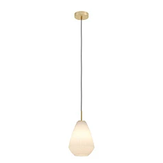 900812 Подвесной светильник (люстра) CAPRAROLA, 1X40W (E27), ?200, сталь, матовая латунь / матовое с в интерьере в Санкт-Петербурге