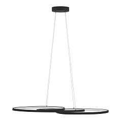 900948 Люстра диммируемая GIANELLA, 36W (LED), 3000K, 3960lm, L1150, B375, H1100, сталь, черный / пластик, белый в интерьере в Санкт-Петербурге