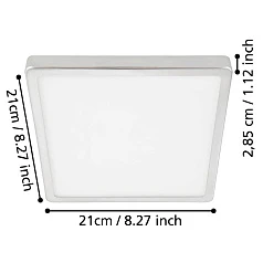 купить красивые 900654 Накладной светильник FUEVA 5, 17W (LED), 3000K, IP44, ?210, сталь, белый / пластик, белый в Санкт-Петербурге