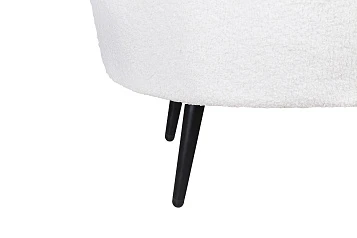 Диван ракушка для гостиниц Pearl Triple Boucle на черных ножках в Санкт-Петербурге