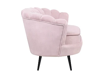 Диван ракушка Pearl Double Pink на черных ножках в Санкт-Петербурге