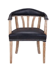 купить красивый Мягкий стул с подлокотниками Tanner Black Leather в Санкт-Петербурге
