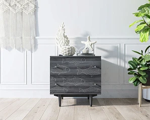 Комод "Boho" 2 ящика с рыбами арт BH03 в интернет-магазине в Санкт-Петербурге
