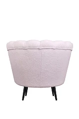 Низкое кресло ракушка Pearl Pink Boucle на черных ножках в Санкт-Петербурге