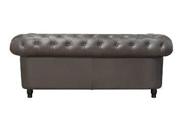 заказать Диван из коричневой кожи Chesterfield Brown Leather 2S в Санкт-Петербурге